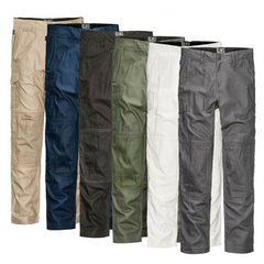 Mens Elwood Work Utility Pants Knee Panels Canvas Tradie Phone Pocket EWD101- Bannav S Bannav LLC 