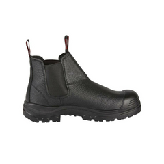 Hard Yakka Mens Grit Emboss Black Pull Up Boots Steel Cap Work Safety Y60088- Bannav S Bannav LLC 