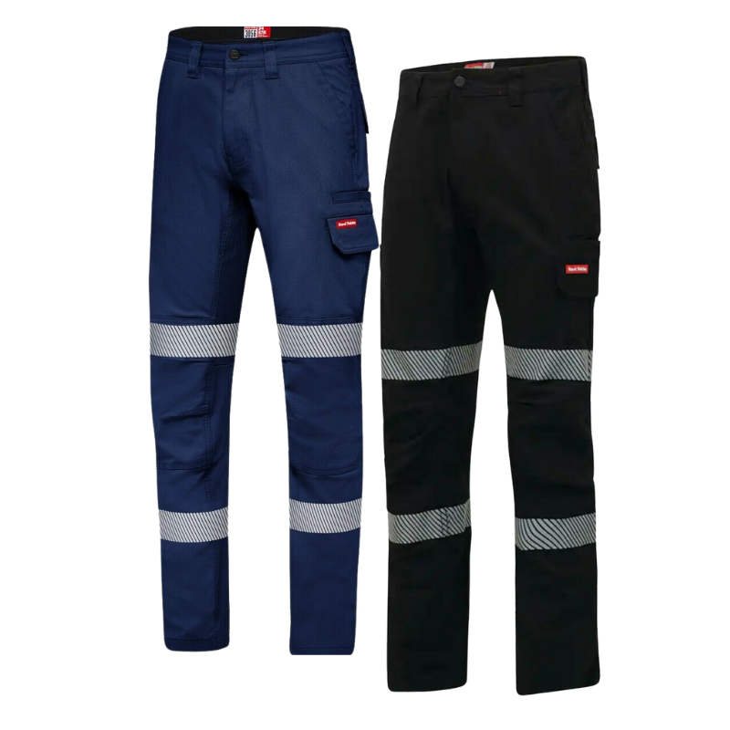 Hard Yakka Canvas Cargo Pant Tough Double Layer Knees Reflective Stretch Y02855- Bannav S Bannav LLC 