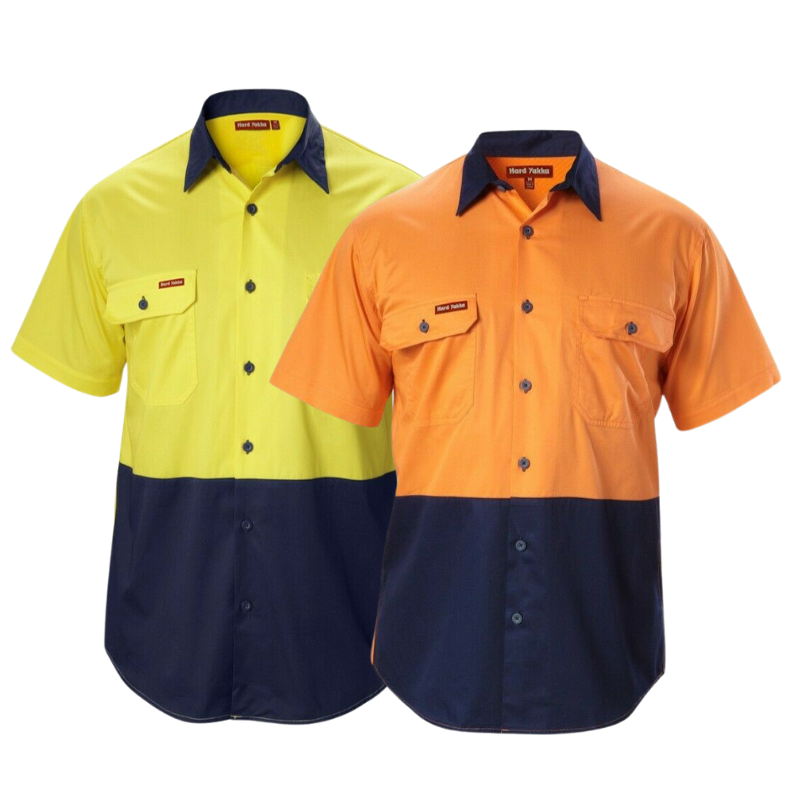 Hard Yakka Koolgear Shirt Hi-Vis Short Sleeve Vented Safety Work Y07559- Bannav S Bannav LLC 