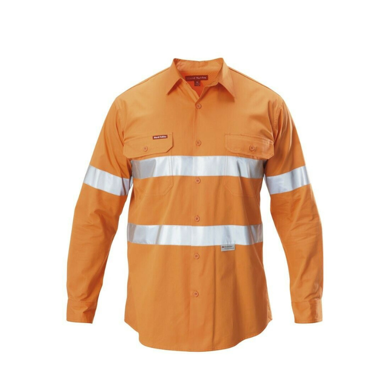Hard Yakka Koolgear Long Sleeve Work Shirt Hi-Vis Taped Lightweight Y07996- Bannav S Bannav LLC 