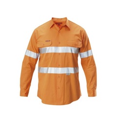 Hard Yakka Koolgear Long Sleeve Work Shirt Hi-Vis Taped Lightweight Y07996- Bannav S Bannav LLC 