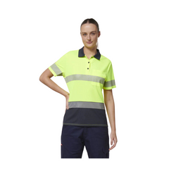 Hard Yakka Womens Short Sleeve HI Vis Reflective Taped Polo Y08602- Bannav S Bannav LLC 