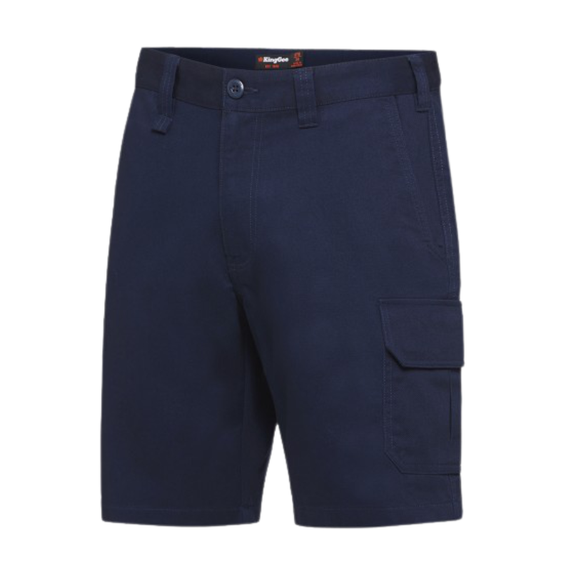 KingGee Mens Stretch Cargo Shorts Work Flat Front Safety Belt Loops Phone K07005- Bannav S Bannav LLC 