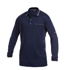 KingGee Mens Workcool Hyperfreeze Polo Long Sleeve Work Shirt Workwear K69790- Bannav S Bannav LLC 