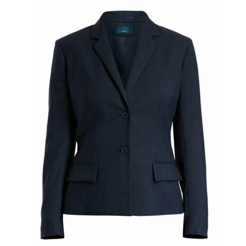 NNT Womens Formal Sharkskin 2 Button Mid Length Detail Jacket Business CAT1C4- Bannav S Bannav LLC 