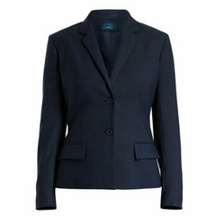 NNT Womens Formal Sharkskin 2 Button Mid Length Detail Jacket Business CAT1C4- Bannav S Bannav LLC 