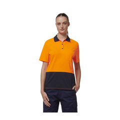 Hard Yakka Womens Safety Work Short Sleeve HI VIS Polo Y08601- Bannav S Bannav LLC 