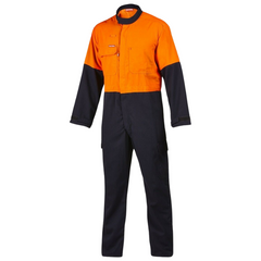 Mens Hard Yakka Protect Hi-Vis 2 Tone Tecasafe Plus Coverall Safety FR Y00302- Bannav S Bannav LLC 