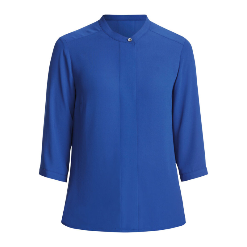 NNT Womens Anti Stain Georgette 3/4 Sleeve Blouse Mandarin Collar Classic CATU5W- Bannav S Bannav LLC 