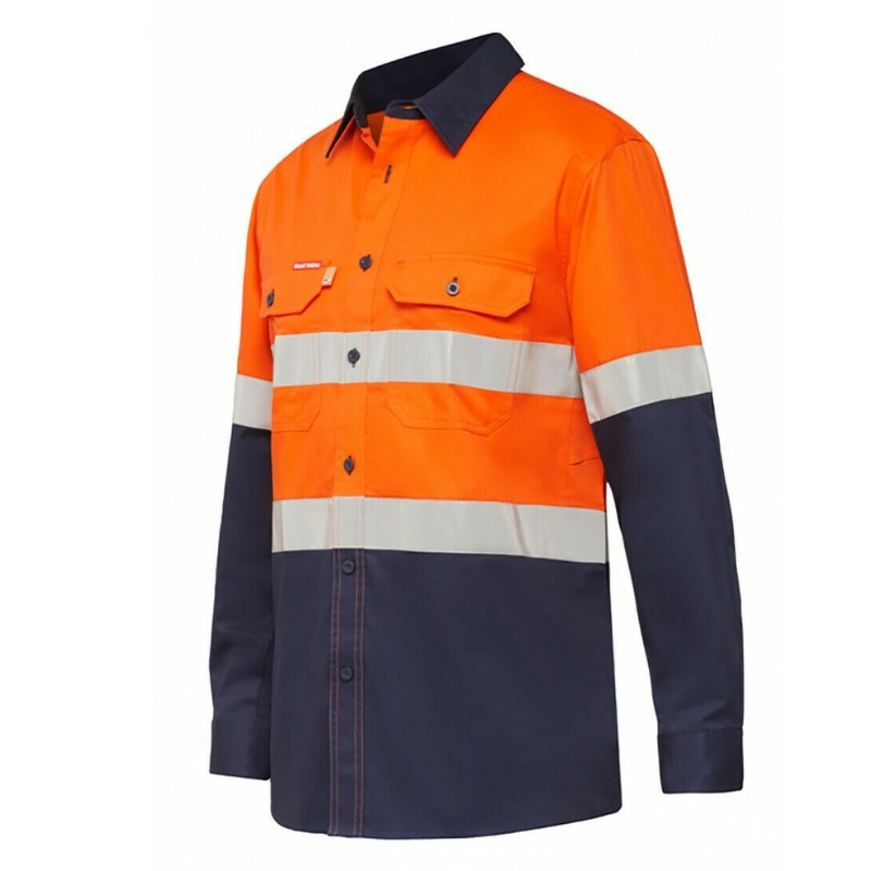 Hard Yakka Koolgear Long Sleeve Work Shirt Hi-Vis Taped Lightweight Y07740- Bannav S Bannav LLC 
