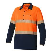 Hard Yakka Koolgear Hi-Vis 2 Tone Vented Tape Long Sleeve Work Shirt Y11379- Bannav S Bannav LLC 