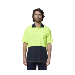 Hard Yakka Mens Safety Work Short Sleeve HI VIS Polo Y19616- Bannav S Bannav LLC 