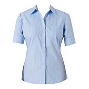 NNT Womens Cotton Blend Stripe S/S SCTION BK Shirt Classic Business Shirt CAT479- Bannav S Bannav LLC 