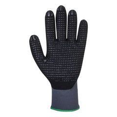 A351 Nitrile Work Gloves Palm Dipped Dermiflex plus Gloves Grey/Black, X-Large- Bannav S Bannav LLC 