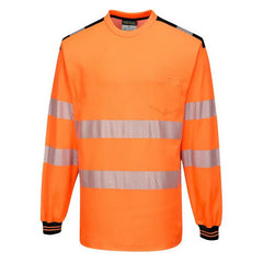 T185 PW3 Hi-Vis Long Sleeve Safety T-Shirt Yellow/Black, X-Large- Bannav S Bannav LLC 