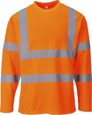 S278 Cotton Comfort Long Sleeve T-Shirt Orange, Medium- Bannav S Bannav LLC 