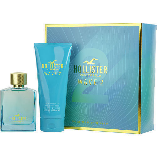 HOLLISTER WAVE 2 by Hollister EDT SPRAY 3.4 OZ & HAIR AND BODY WASH 6.7 OZ