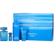 PERRY ELLIS AQUA by Perry Ellis EDT SPRAY 3.4 OZ & BODY SPRAY 6.8 OZ & SHOWER GEL 1.7 OZ & EDT SPRAY .25 MINI