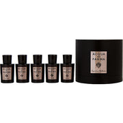 ACQUA DI PARMA VARIETY by Acqua di Parma 5 PIECE VARIETY WITH COLONIA OUD & COLONIA LEATHER & COLONIA AMBRA & COLONIA QUERCIA & COLONIA SANDALO AND ALL ARE EAU DE COLOGNE CONCENTREE 0.7 OZ