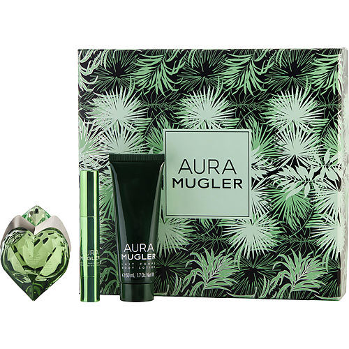 AURA MUGLER by Thierry Mugler EAU DE PARFUM REFILLABLE SPRAY 1 OZ & BODY LOTION 1.7 OZ & PARFUM PEN 0.10 OZ