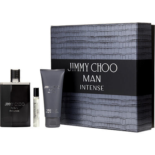 JIMMY CHOO INTENSE by Jimmy Choo EDT SPRAY 3.3 OZ & AFTERSHAVE BALM 3.3 OZ & EDT SPRAY 0.25 OZ MINI