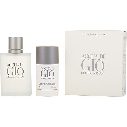 ACQUA DI GIO by Giorgio Armani EDT SPRAY 3.4 OZ & ALCOHOL FREE DEODORANT STICK 2.6 OZ