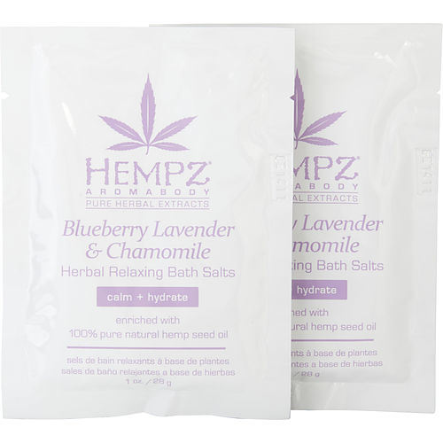 HEMPZ by Hempz AROMABODY BLUEBERRY LAVENDER & CHAMOMILE HERBAL RELAXING BATH SALTS 1 OZ (2 PER BOX)