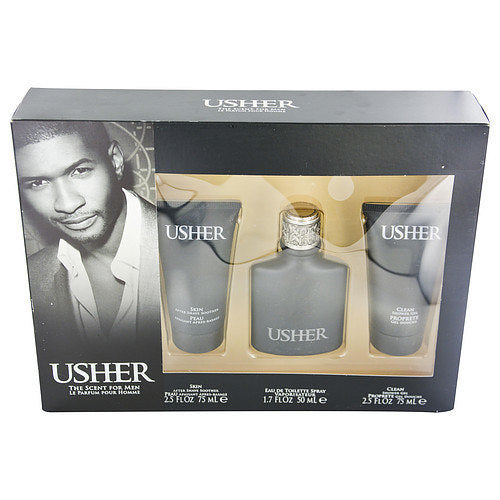 USHER by Usher EDT SPRAY 1.7 OZ & AFTERSHAVE SOOTHER 2.5 OZ & SHOWER GEL 2.5 OZ