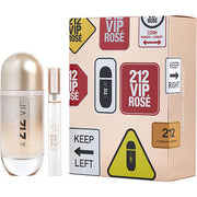 212 VIP ROSE by Carolina Herrera EAU DE PARFUM SPRAY 2.7 OZ & EAU DE PARFUM SPRAY 0.34 OZ MINI (TRAVEL OFFER)
