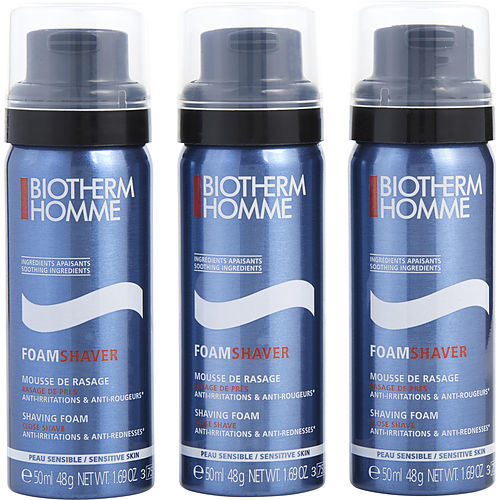 Biotherm by BIOTHERM Sensitive Skin Shaving Foam - Sensitive Skin Travel Trio 1.7 oz --3 pcs
