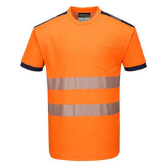 T181 PW3 Hi-Vis Short Sleeve Safety T-Shirt Yellow/Black, Medium- Bannav S Bannav LLC 