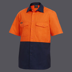 KingGee Mens Workcool 2 Hi-Vis Shirt Short Sleeve Summer Button Work K54875- Bannav S Bannav LLC 