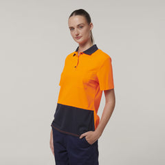 Hard Yakka Womens Safety Work Short Sleeve HI VIS Polo Y08601- Bannav S Bannav LLC 