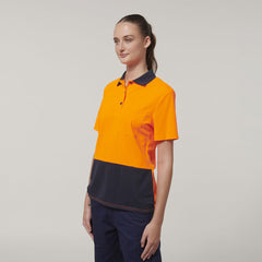 Hard Yakka Womens Safety Work Short Sleeve HI VIS Polo Y08601- Bannav S Bannav LLC 