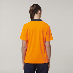 Hard Yakka Womens Safety Work Short Sleeve HI VIS Polo Y08601- Bannav S Bannav LLC 