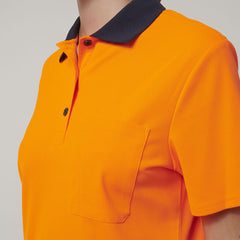 Hard Yakka Womens Safety Work Short Sleeve HI VIS Polo Y08601- Bannav S Bannav LLC 