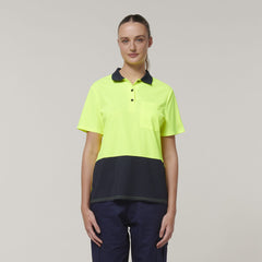 Hard Yakka Womens Safety Work Short Sleeve HI VIS Polo Y08601- Bannav S Bannav LLC 