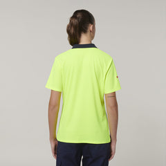 Hard Yakka Womens Safety Work Short Sleeve HI VIS Polo Y08601- Bannav S Bannav LLC 