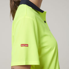 Hard Yakka Womens Safety Work Short Sleeve HI VIS Polo Y08601- Bannav S Bannav LLC 