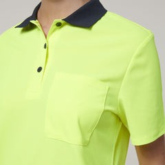 Hard Yakka Womens Safety Work Short Sleeve HI VIS Polo Y08601- Bannav S Bannav LLC 